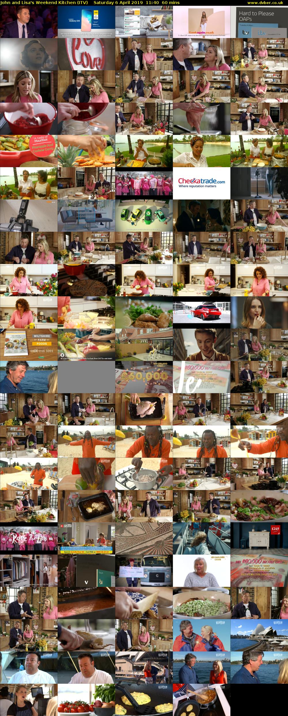 John and Lisa's Weekend Kitchen (ITV) Saturday 6 April 2019 11:40 - 12:40