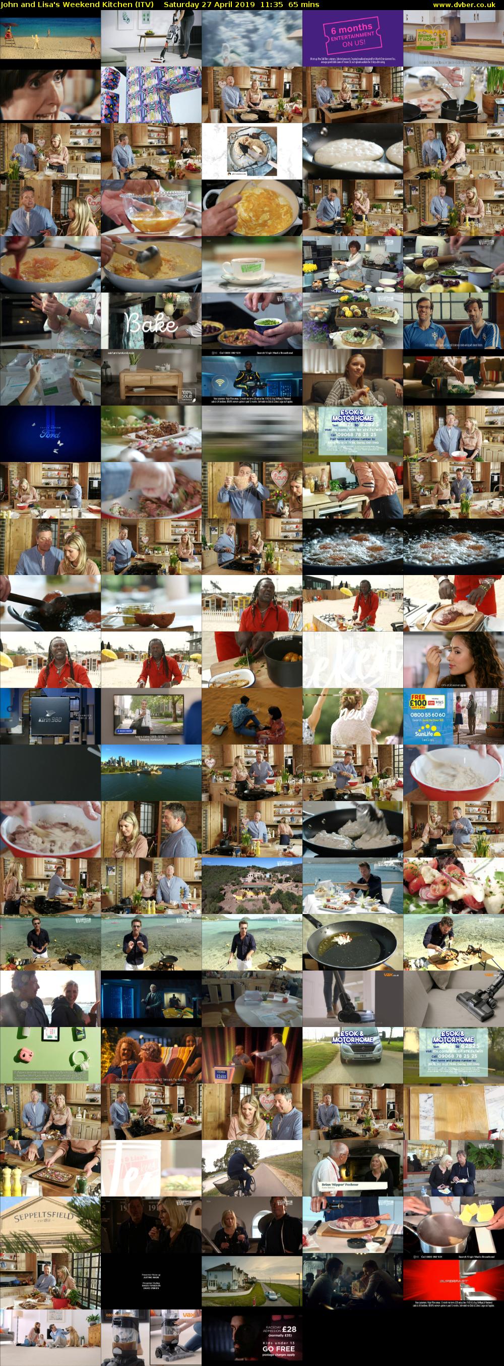John and Lisa's Weekend Kitchen (ITV) Saturday 27 April 2019 11:35 - 12:40