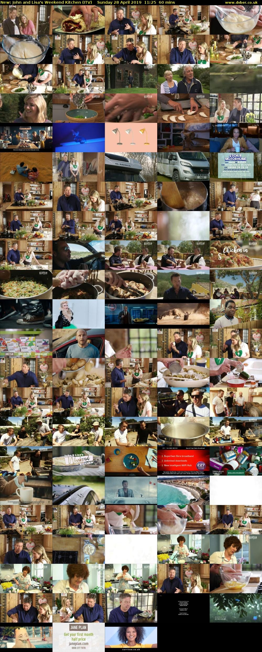 John and Lisa's Weekend Kitchen (ITV) Sunday 28 April 2019 11:25 - 12:25