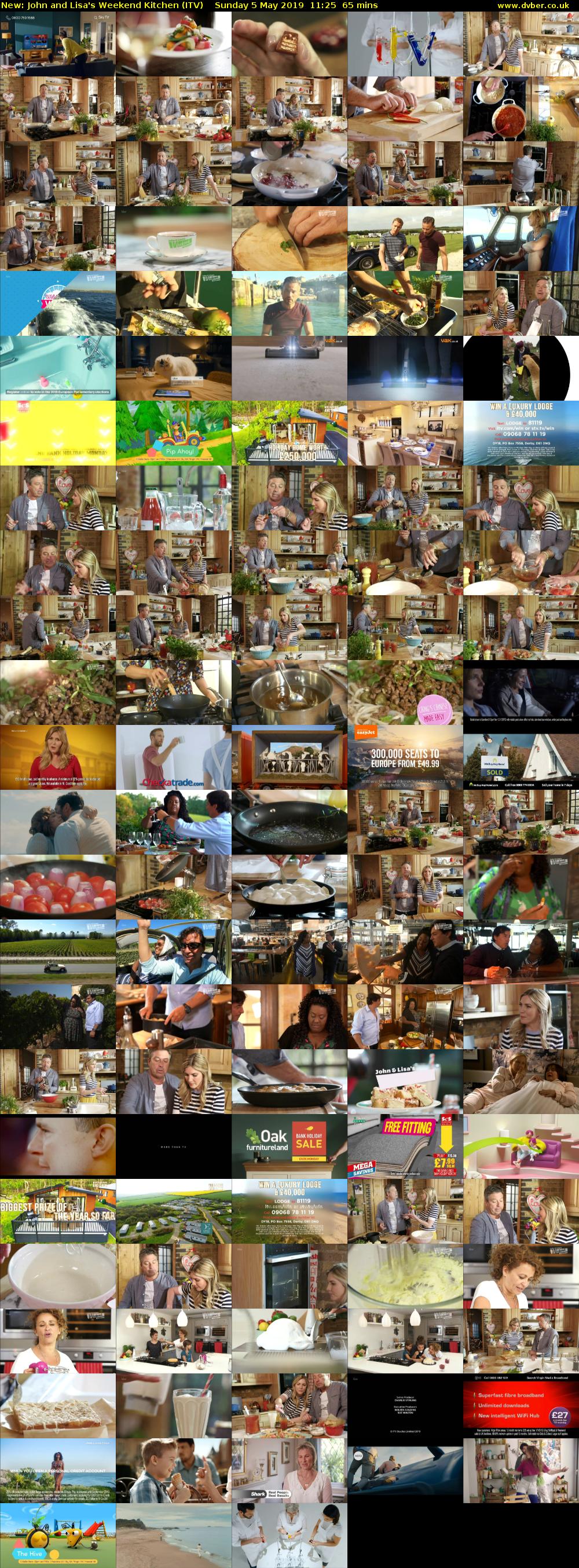John and Lisa's Weekend Kitchen (ITV) Sunday 5 May 2019 11:25 - 12:30