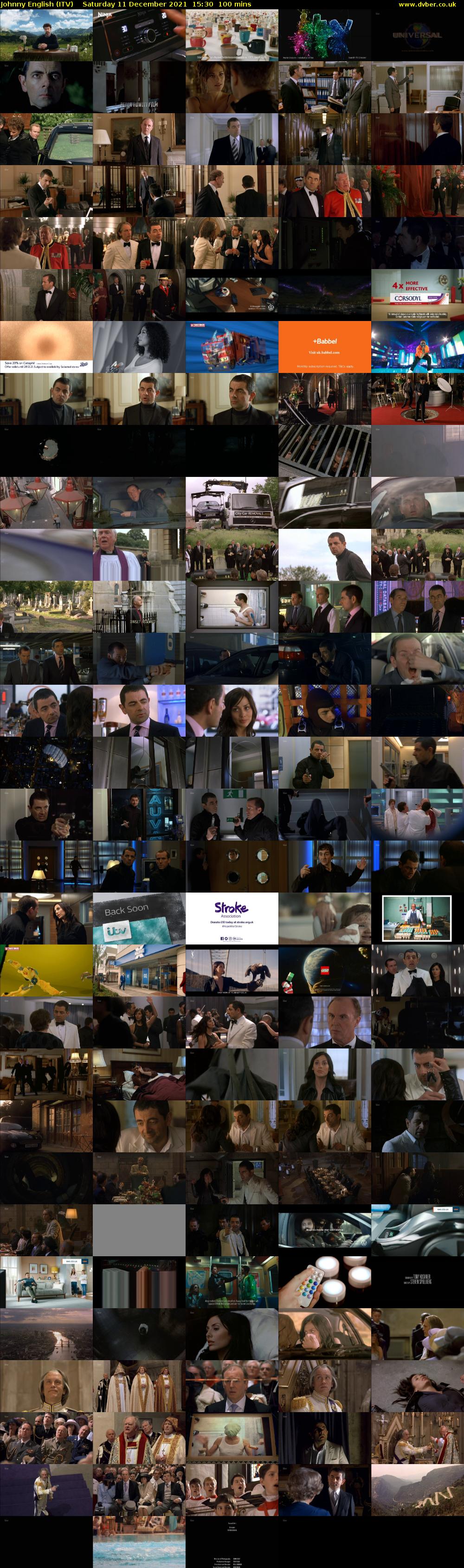 Johnny English (ITV) Saturday 11 December 2021 15:30 - 17:10