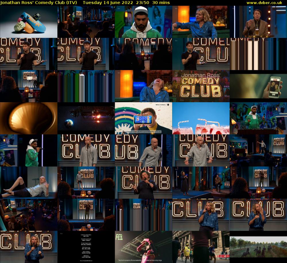 Jonathan Ross' Comedy Club (ITV) Tuesday 14 June 2022 23:50 - 00:20