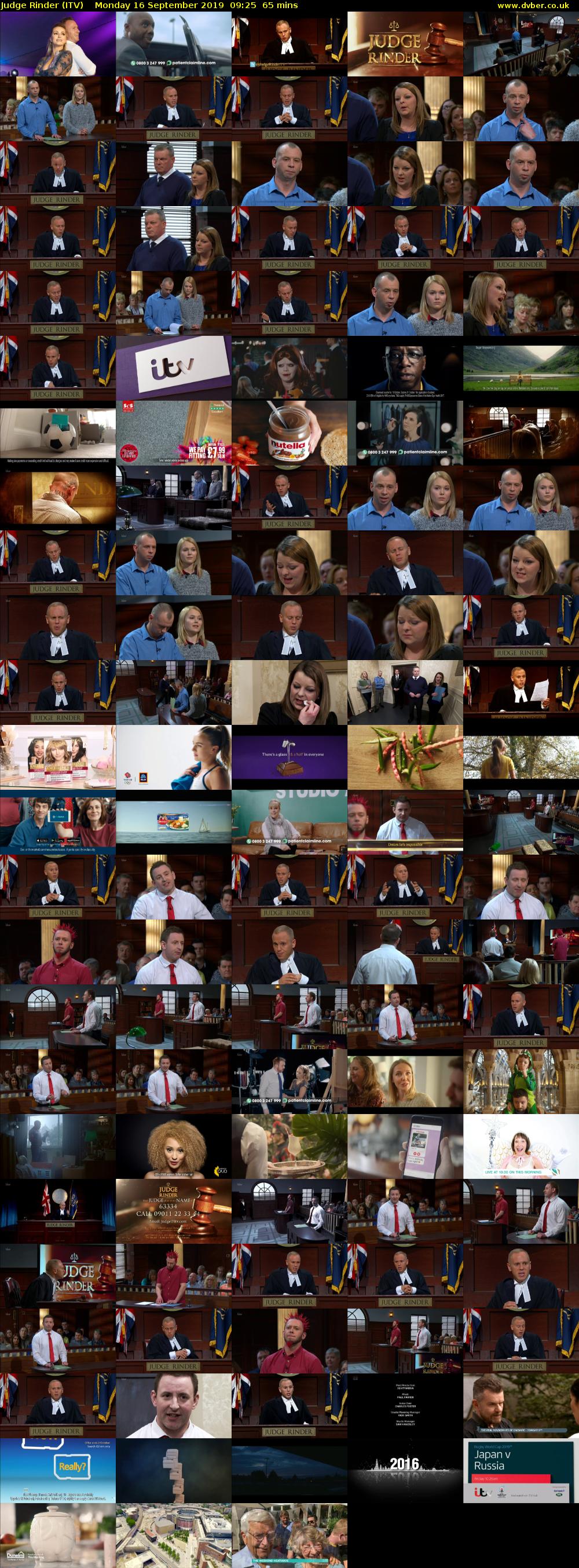 Judge Rinder (ITV) Monday 16 September 2019 09:25 - 10:30