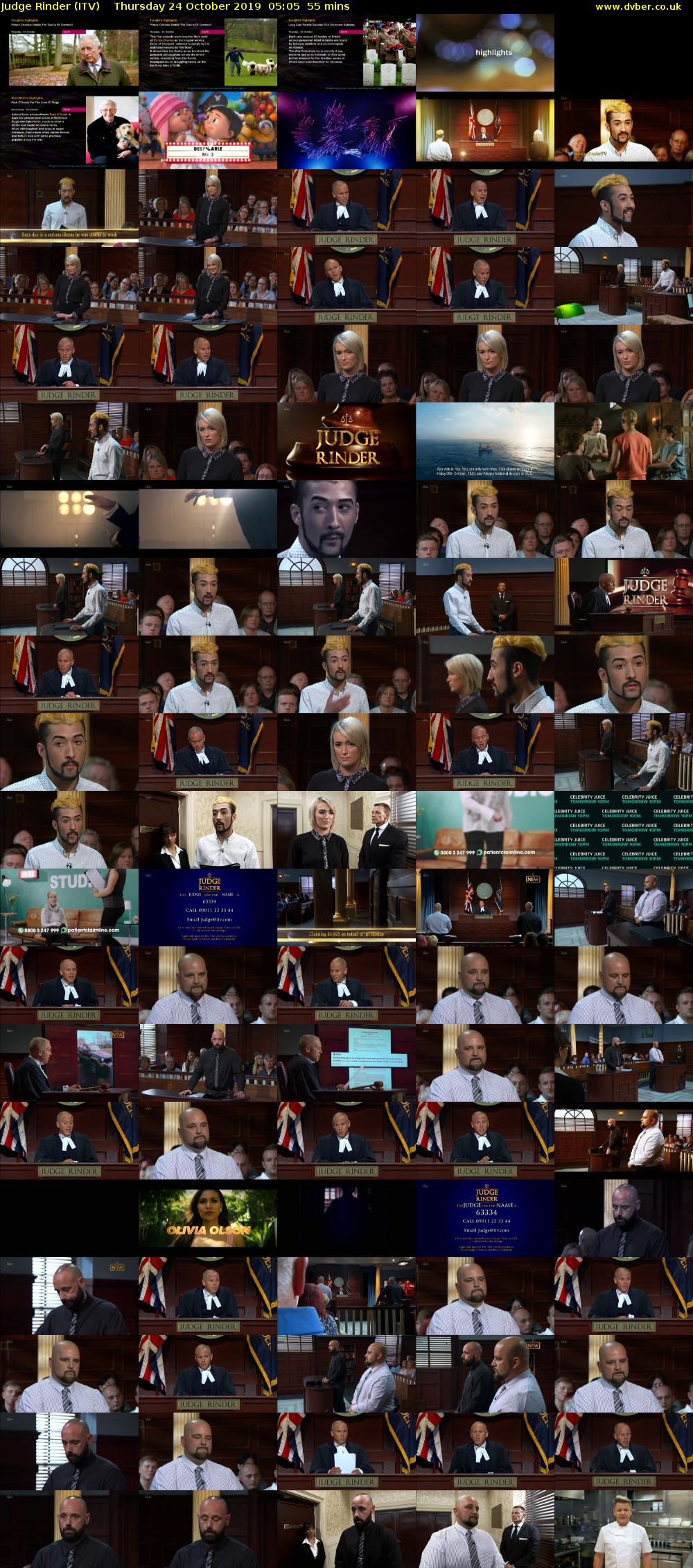 Judge Rinder (ITV) Thursday 24 October 2019 05:05 - 06:00