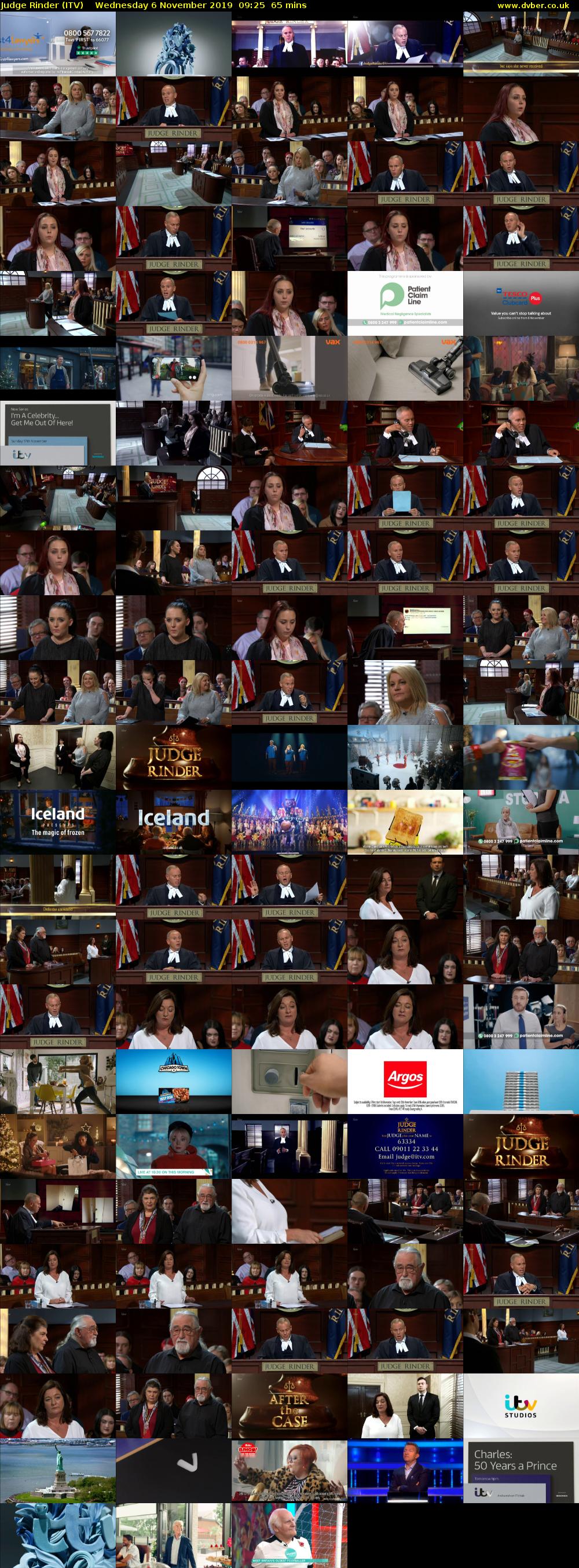 Judge Rinder (ITV) Wednesday 6 November 2019 09:25 - 10:30