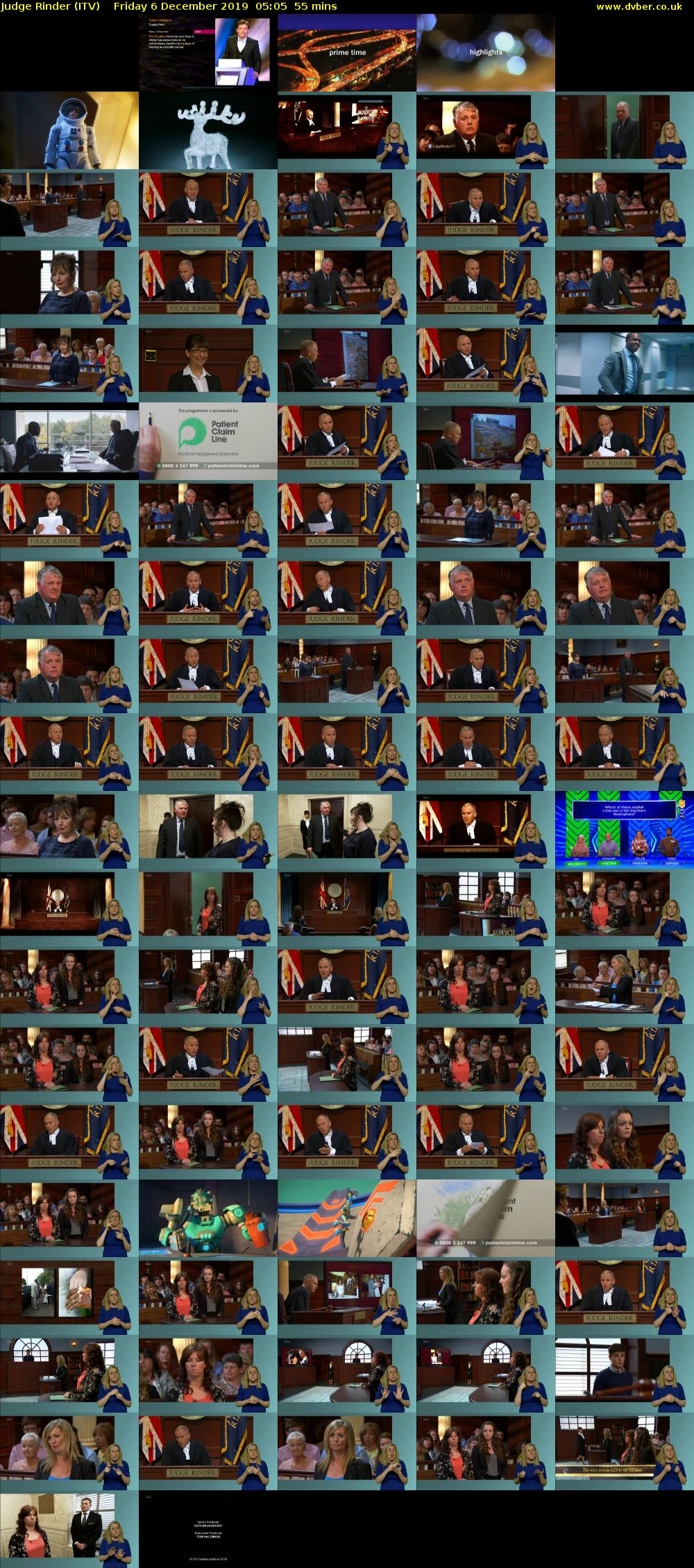 Judge Rinder (ITV) Friday 6 December 2019 05:05 - 06:00