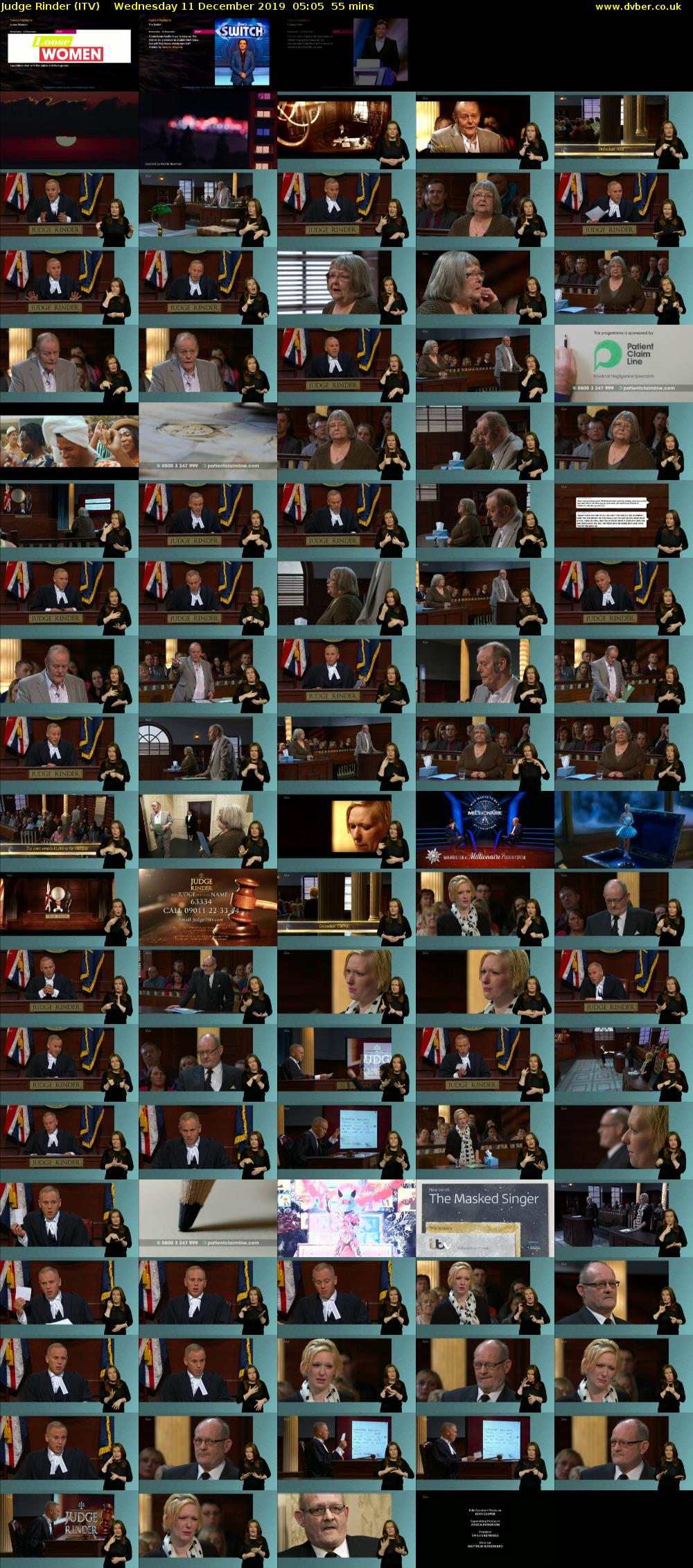 Judge Rinder (ITV) Wednesday 11 December 2019 05:05 - 06:00