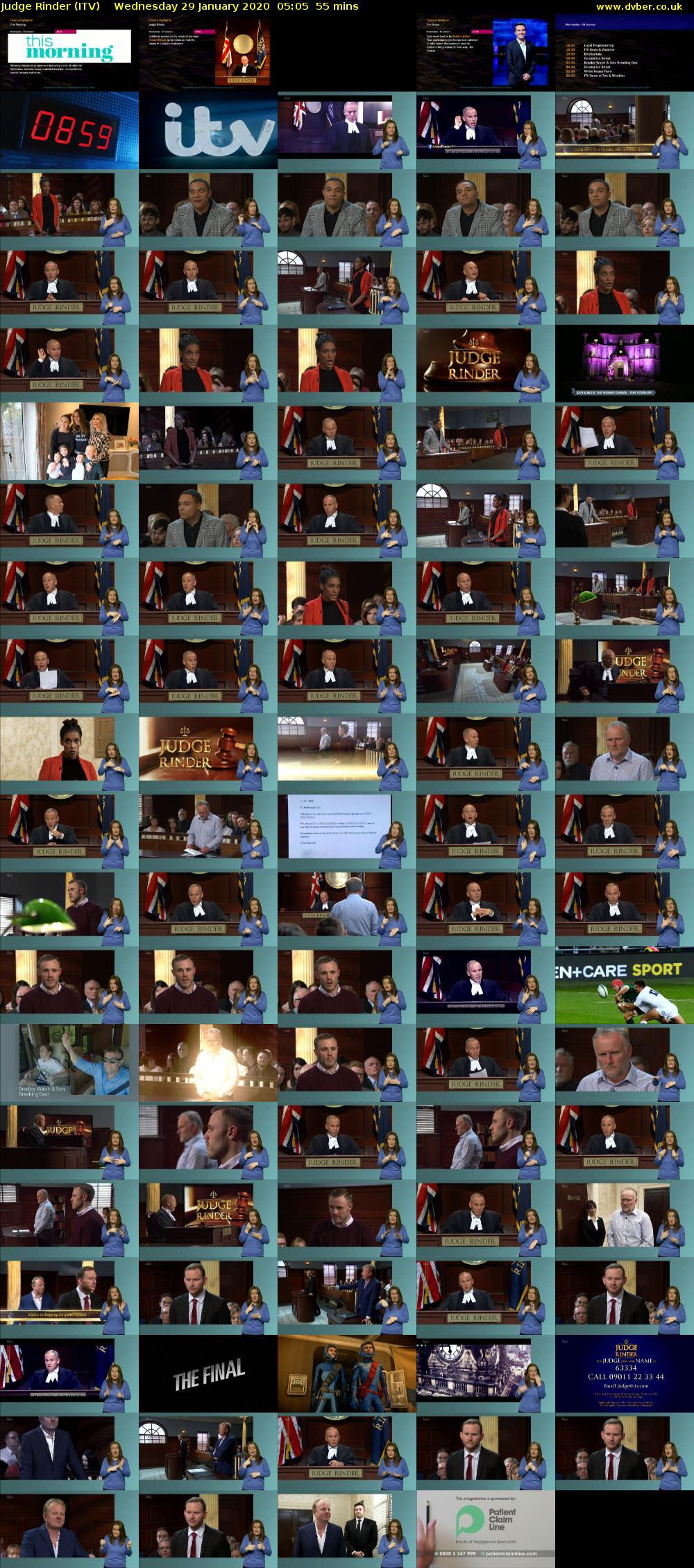 Judge Rinder (ITV) Wednesday 29 January 2020 05:05 - 06:00