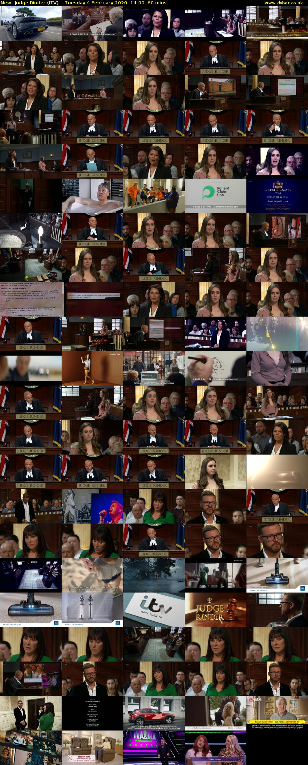 Judge Rinder (ITV) Tuesday 4 February 2020 14:00 - 15:00