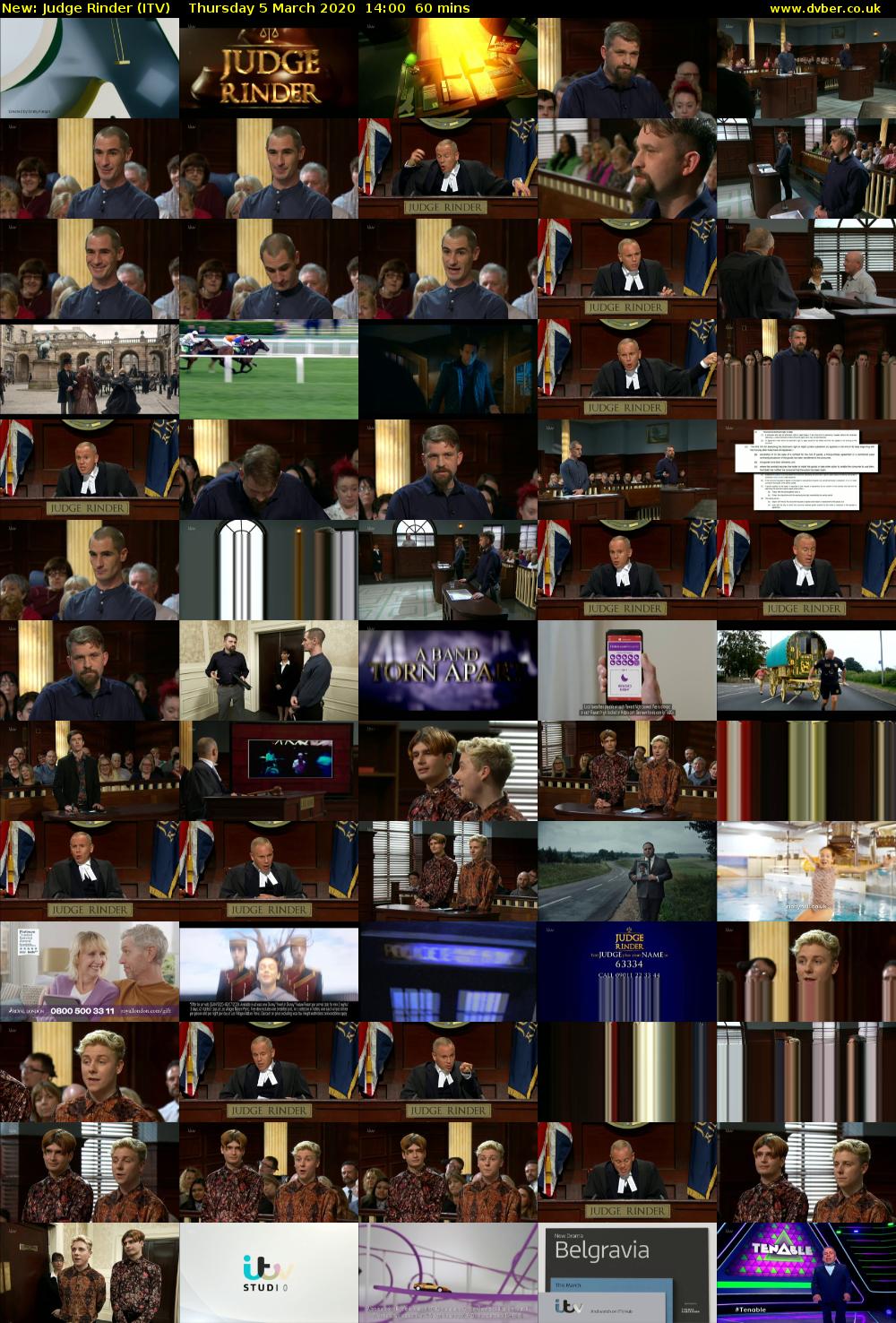 Judge Rinder (ITV) Thursday 5 March 2020 14:00 - 15:00