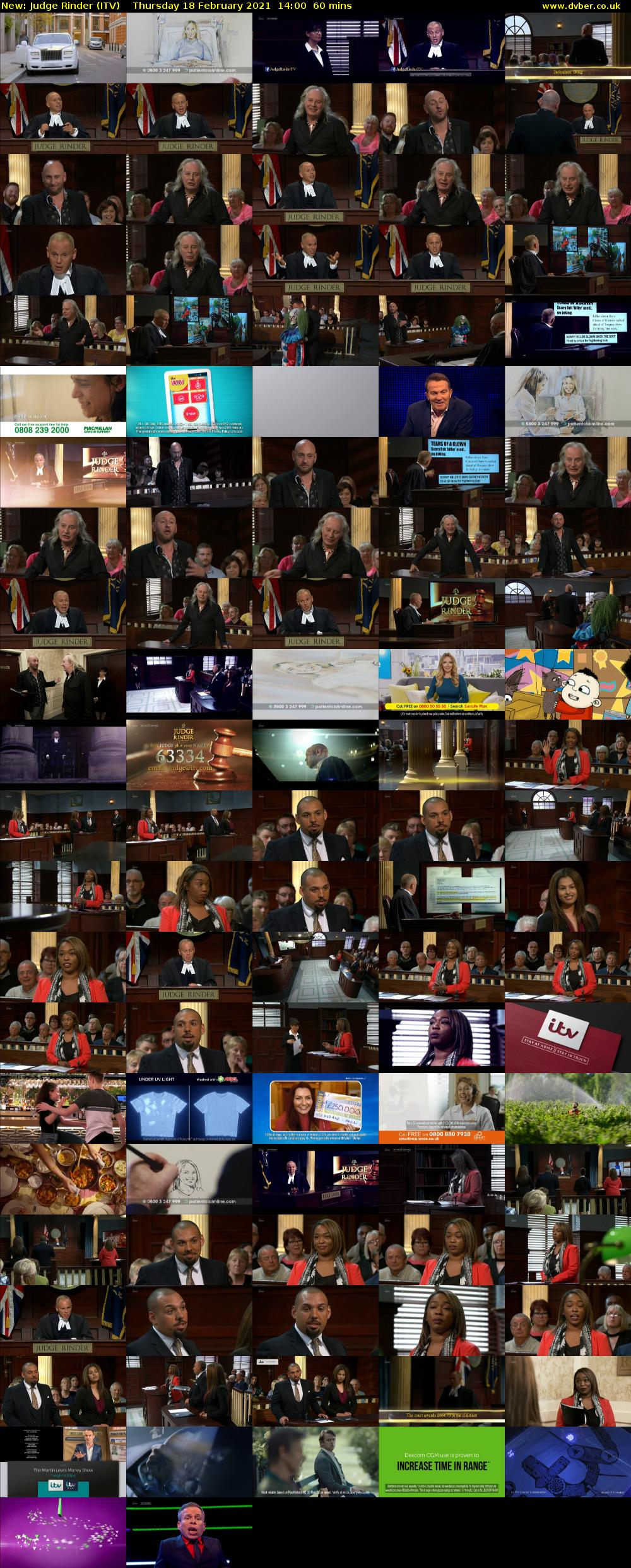 Judge Rinder (ITV) Thursday 18 February 2021 14:00 - 15:00