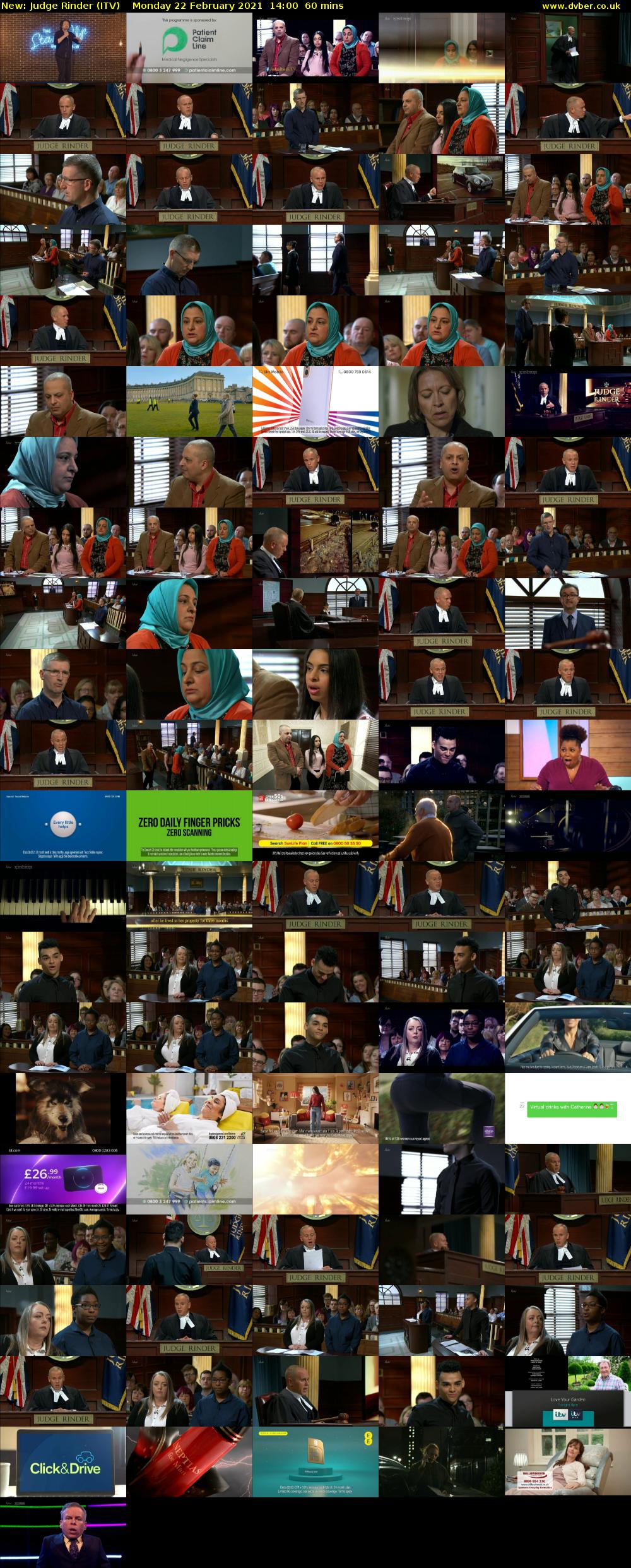 Judge Rinder (ITV) Monday 22 February 2021 14:00 - 15:00