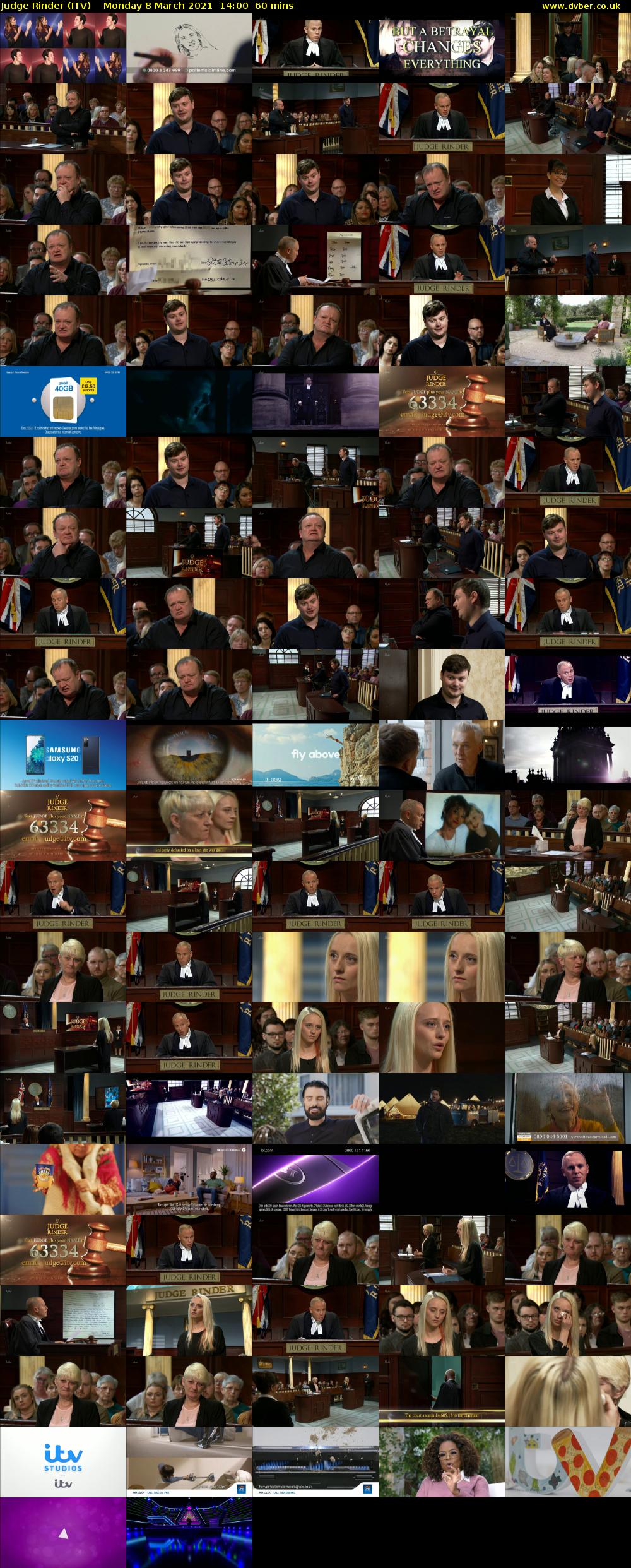 Judge Rinder (ITV) Monday 8 March 2021 14:00 - 15:00
