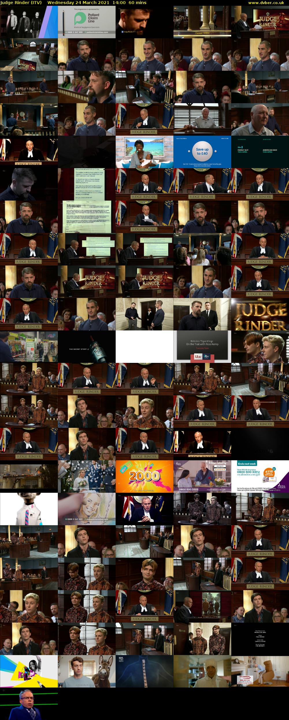 Judge Rinder (ITV) Wednesday 24 March 2021 14:00 - 15:00