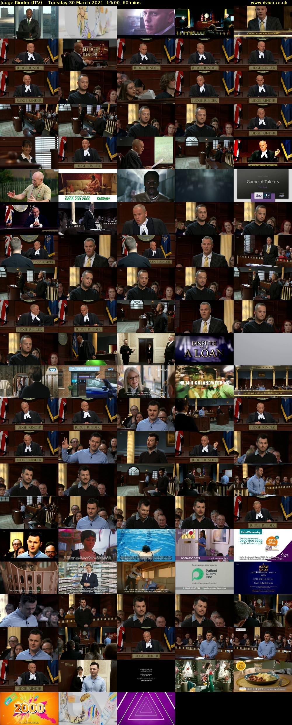 Judge Rinder (ITV) Tuesday 30 March 2021 14:00 - 15:00