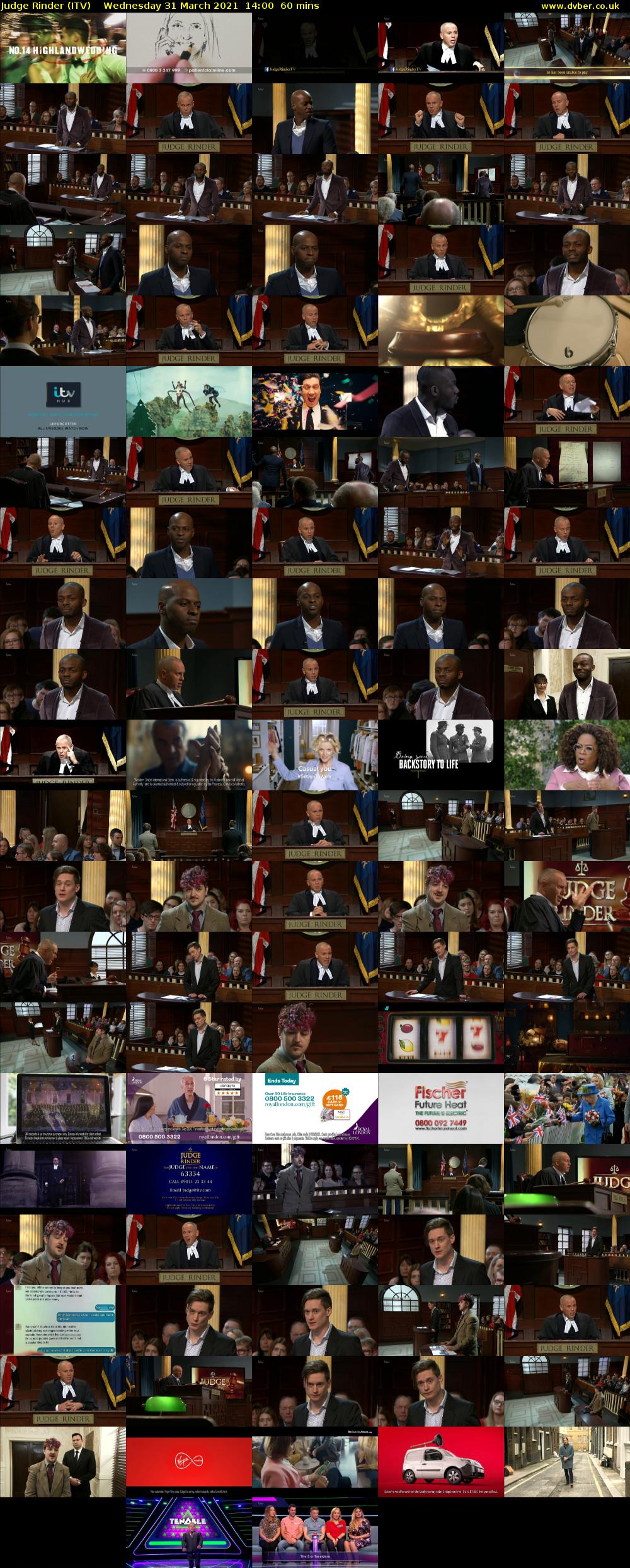 Judge Rinder (ITV) Wednesday 31 March 2021 14:00 - 15:00
