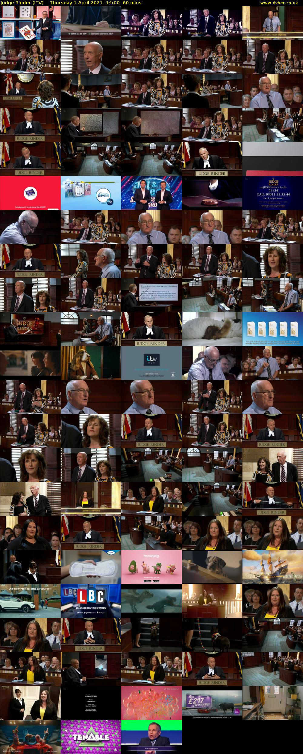 Judge Rinder (ITV) Thursday 1 April 2021 14:00 - 15:00