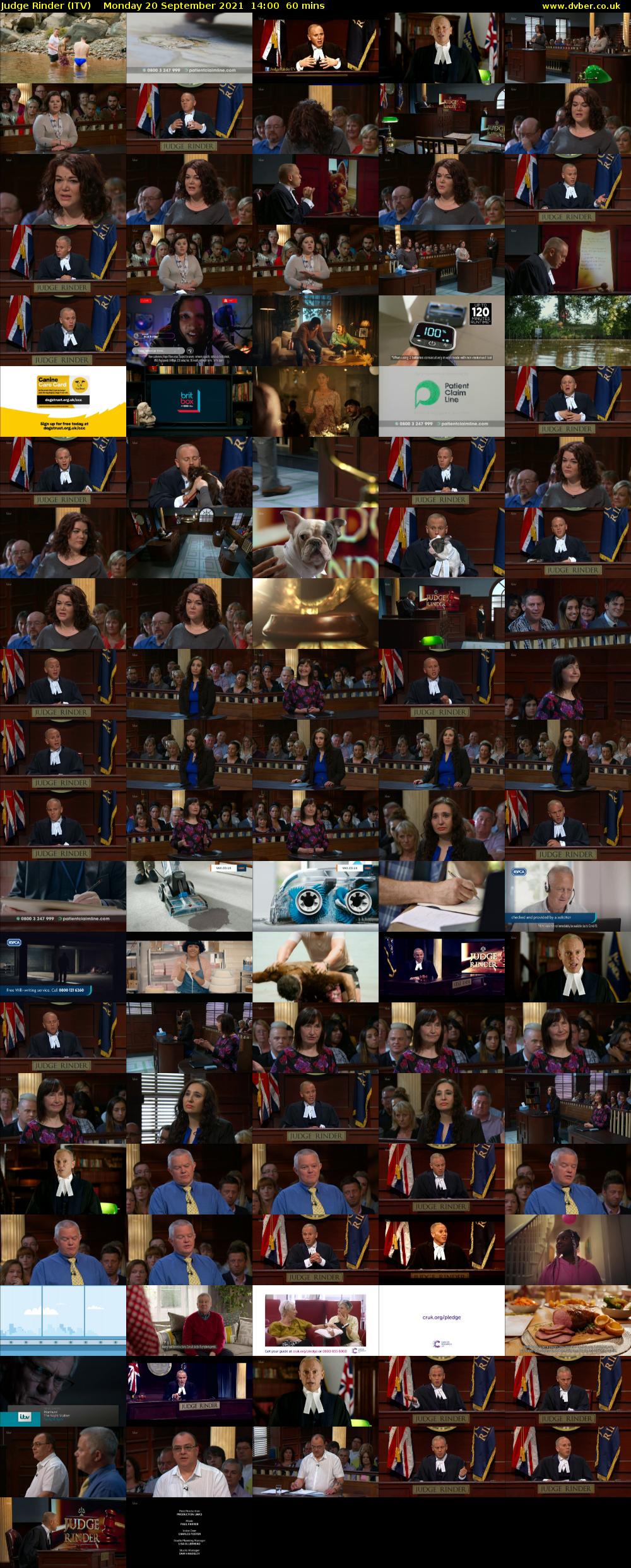 Judge Rinder (ITV) Monday 20 September 2021 14:00 - 15:00