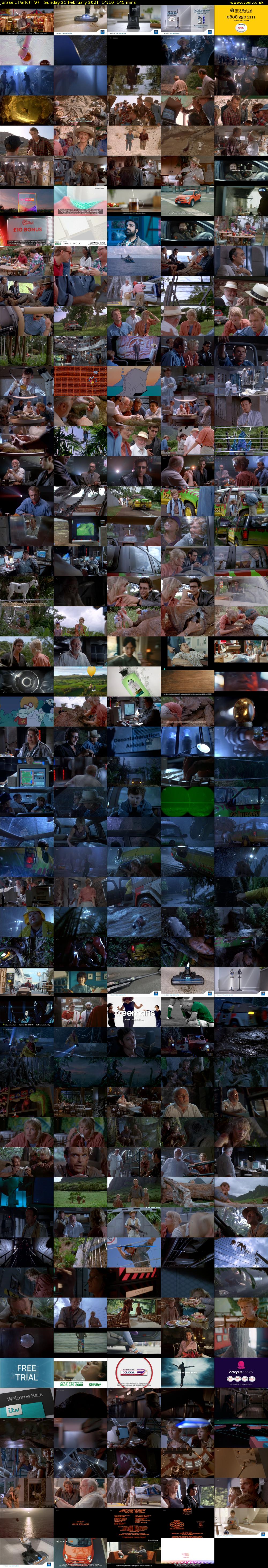 Jurassic Park (ITV) Sunday 21 February 2021 14:10 - 16:35