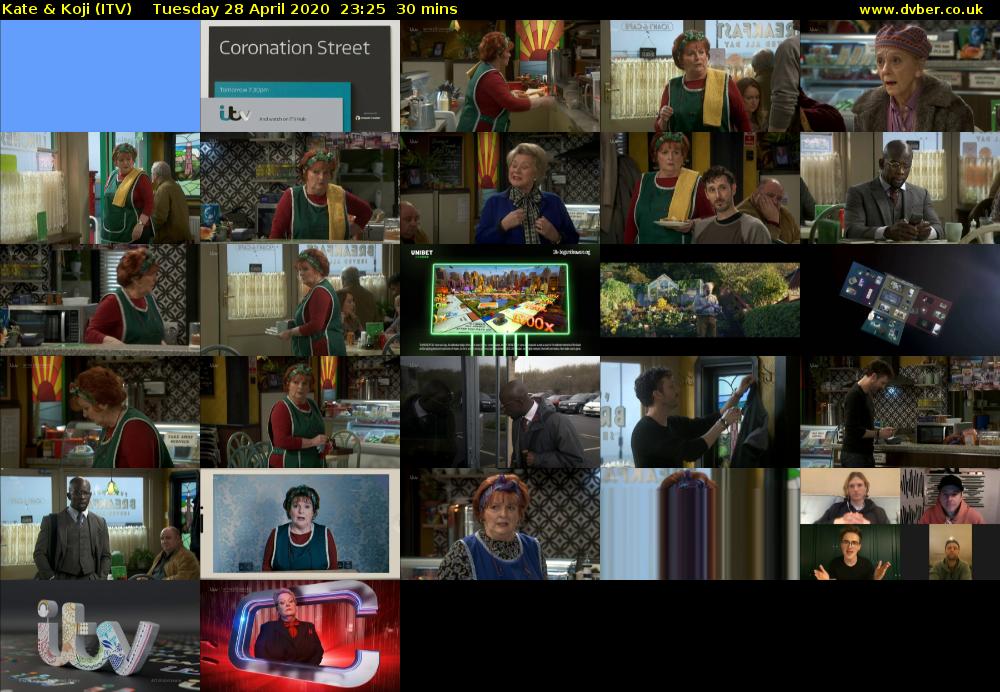 Kate & Koji (ITV) Tuesday 28 April 2020 23:25 - 23:55
