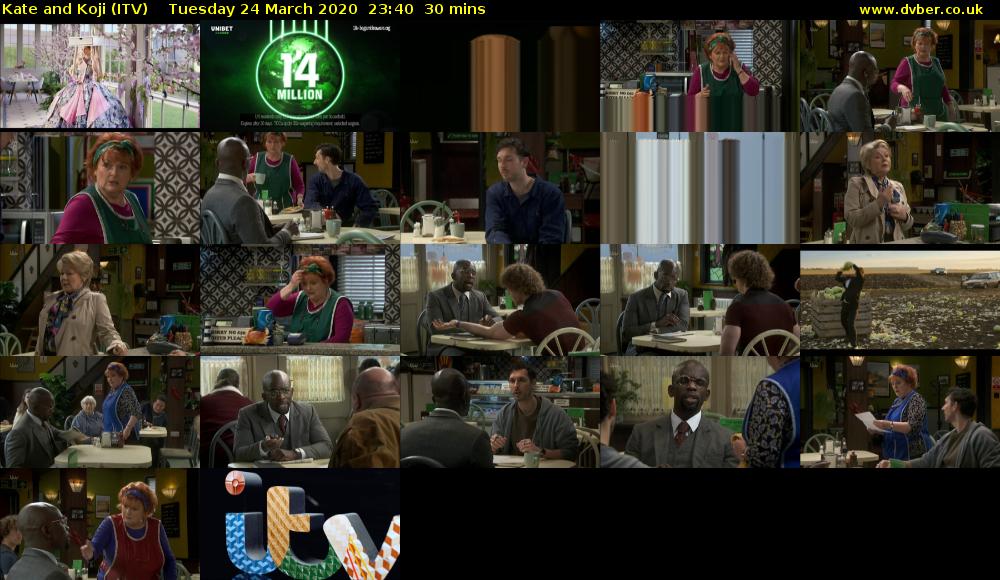 Kate and Koji (ITV) Tuesday 24 March 2020 23:40 - 00:10