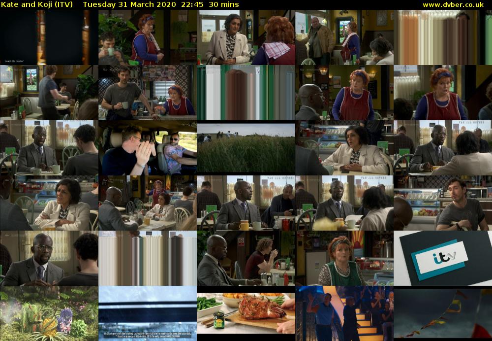 Kate and Koji (ITV) Tuesday 31 March 2020 22:45 - 23:15