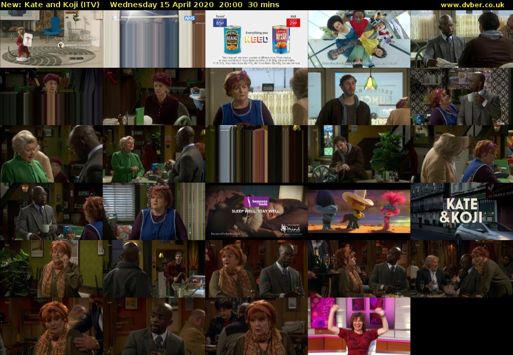 Kate and Koji (ITV) Wednesday 15 April 2020 20:00 - 20:30