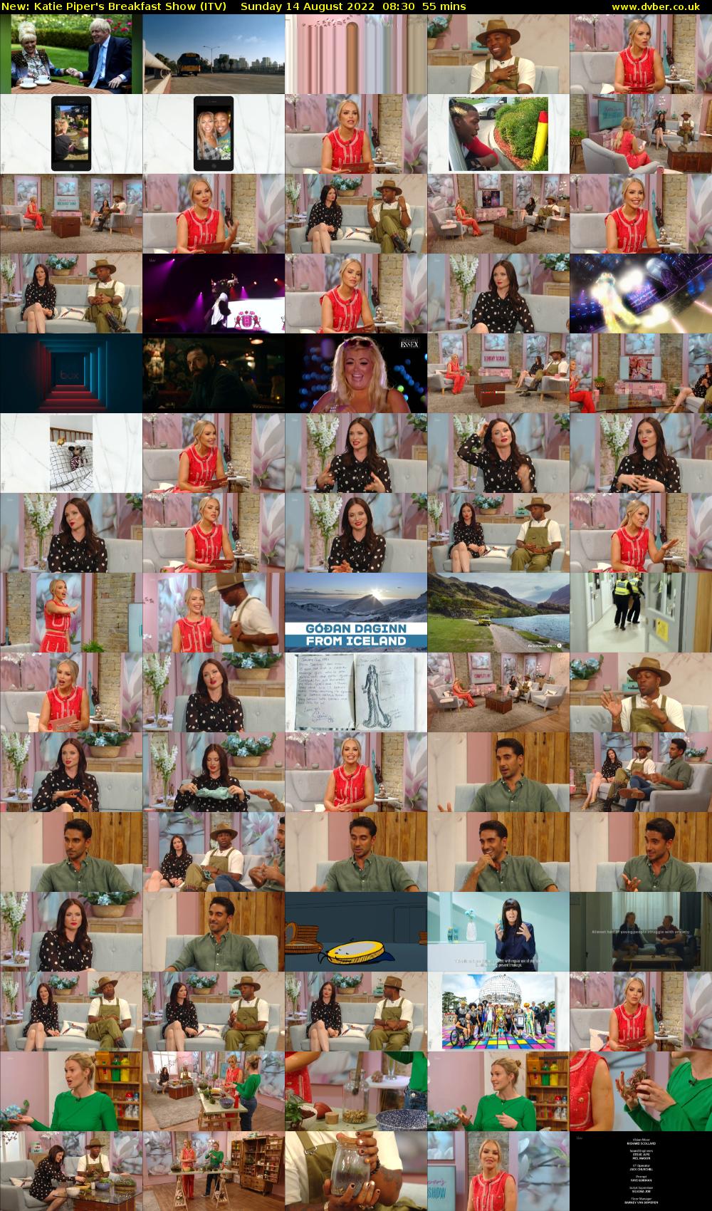 Katie Piper's Breakfast Show (ITV) Sunday 14 August 2022 08:30 - 09:25