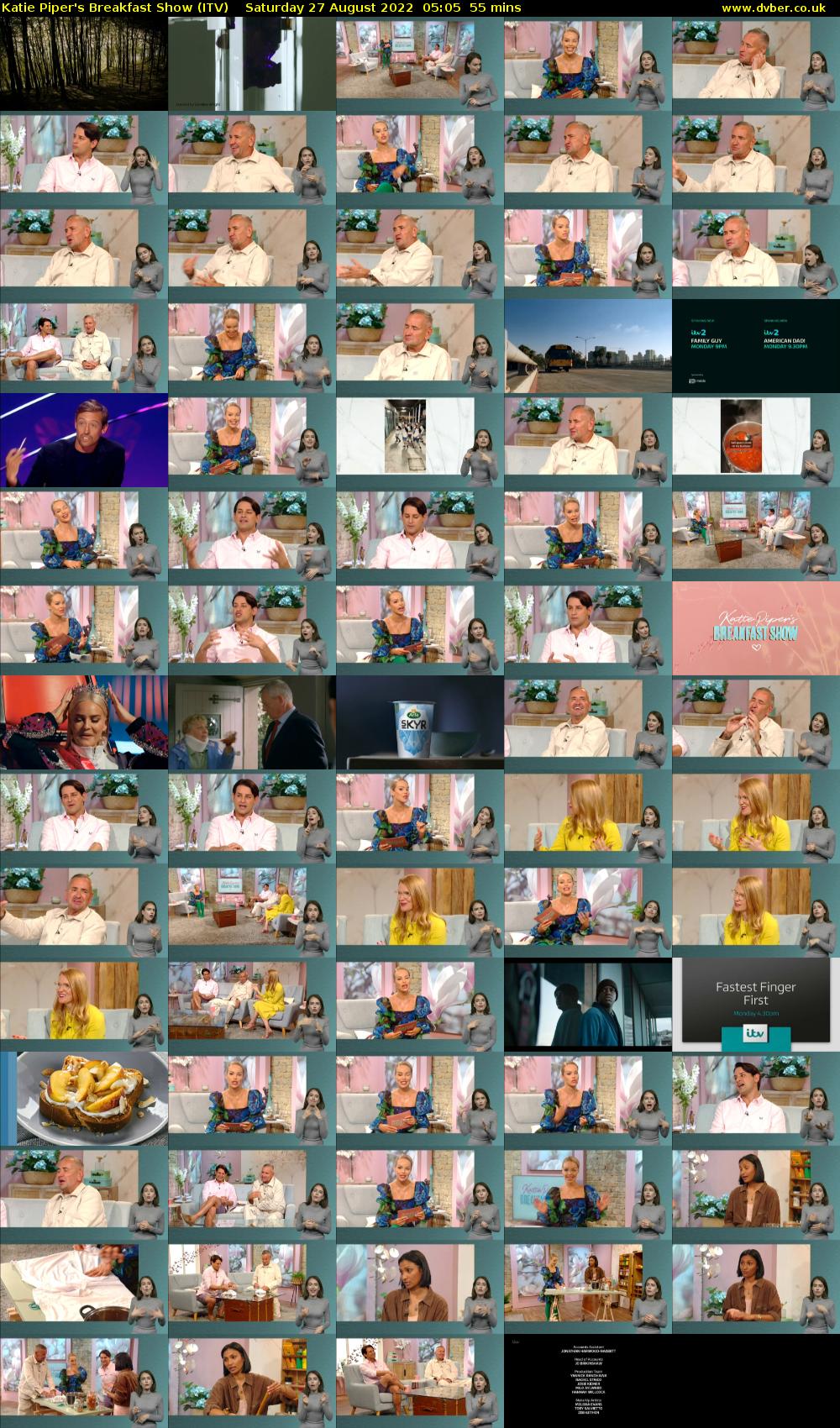 Katie Piper's Breakfast Show (ITV) Saturday 27 August 2022 05:05 - 06:00
