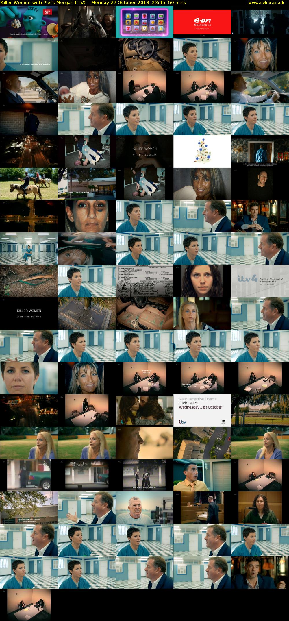 Killer Women with Piers Morgan (ITV) Monday 22 October 2018 23:45 - 00:35
