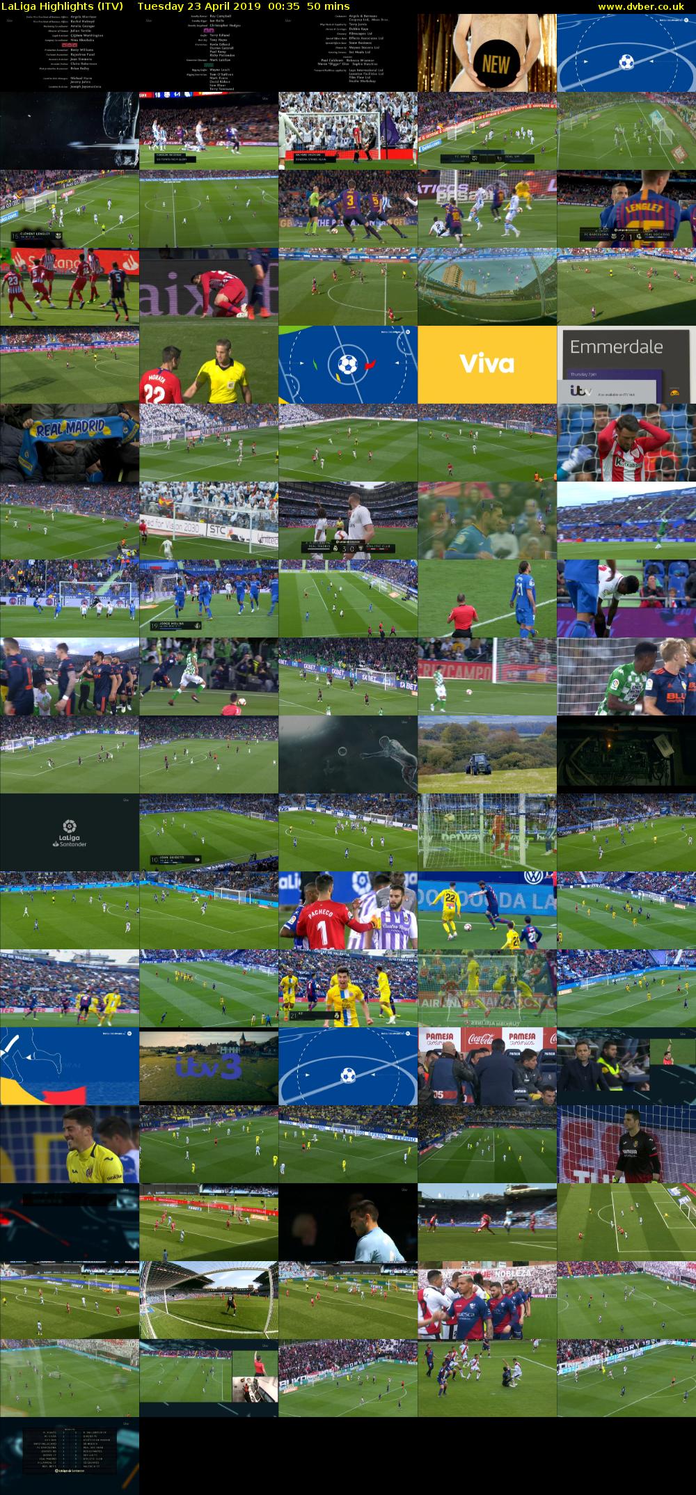 LaLiga Highlights (ITV) Tuesday 23 April 2019 00:35 - 01:25