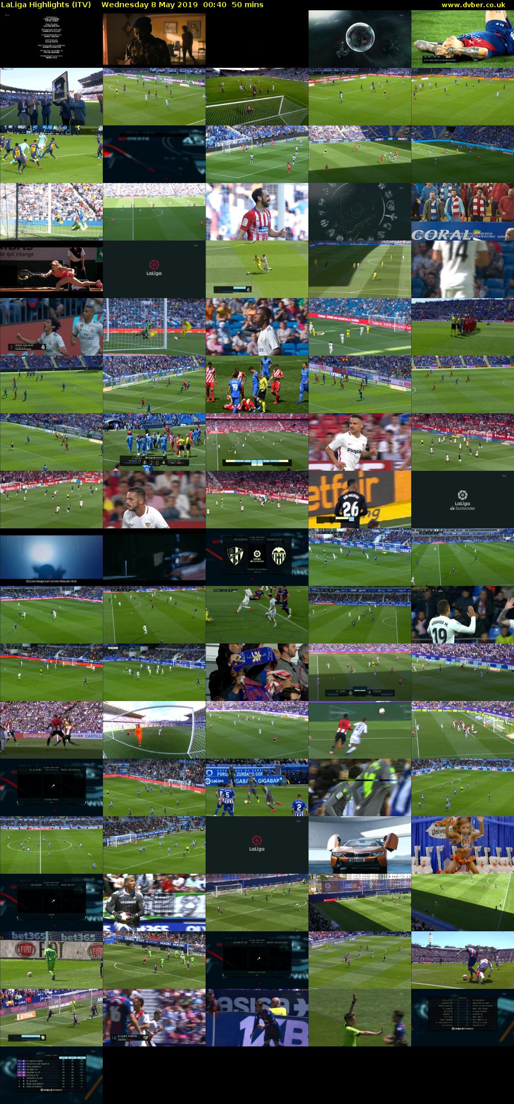 LaLiga Highlights (ITV) Wednesday 8 May 2019 00:40 - 01:30
