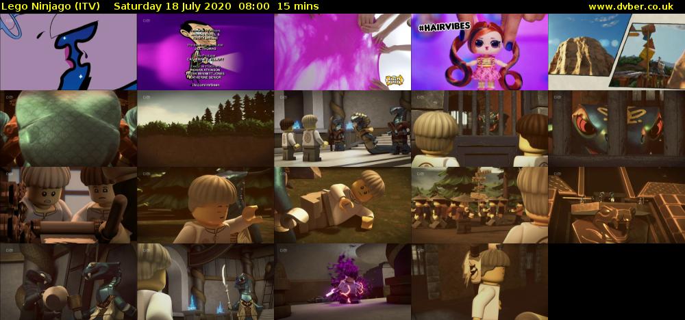 Lego Ninjago (ITV) Saturday 18 July 2020 08:00 - 08:15