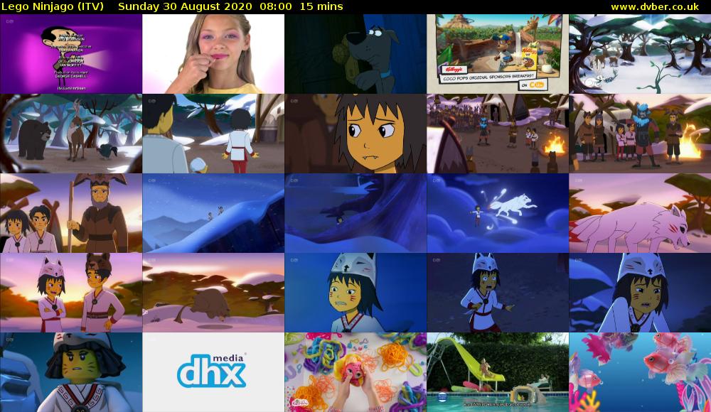 Lego Ninjago (ITV) Sunday 30 August 2020 08:00 - 08:15