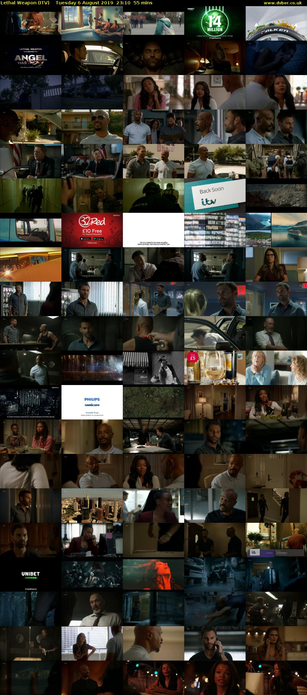 Lethal Weapon (ITV) Tuesday 6 August 2019 23:10 - 00:05