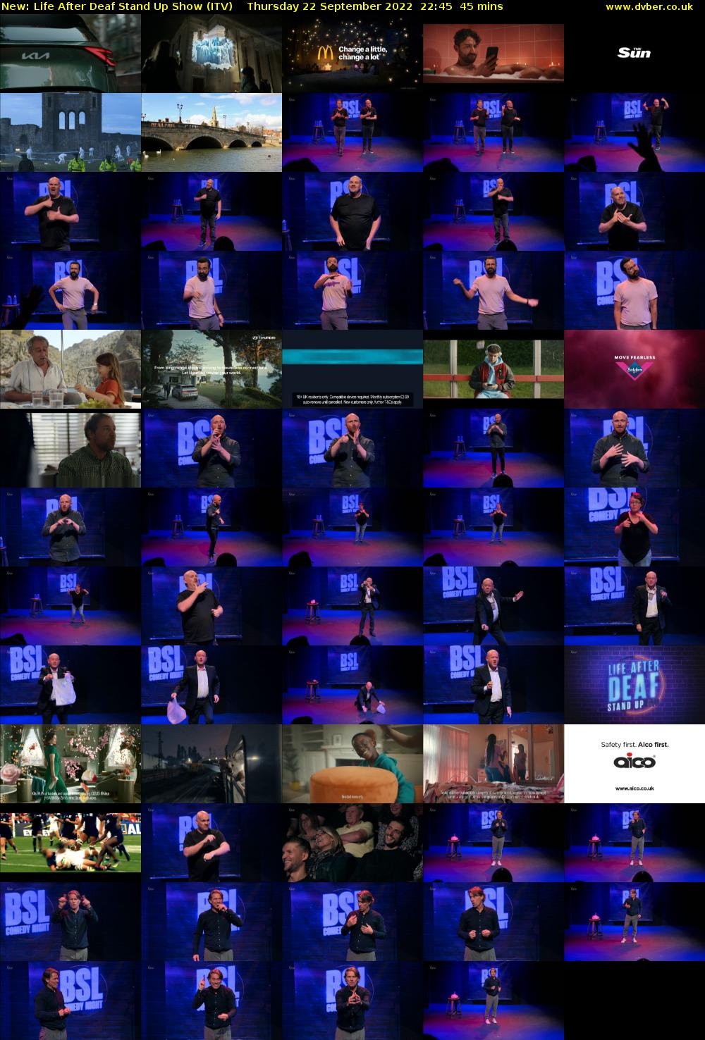 Life After Deaf Stand Up Show (ITV) Thursday 22 September 2022 22:45 - 23:30