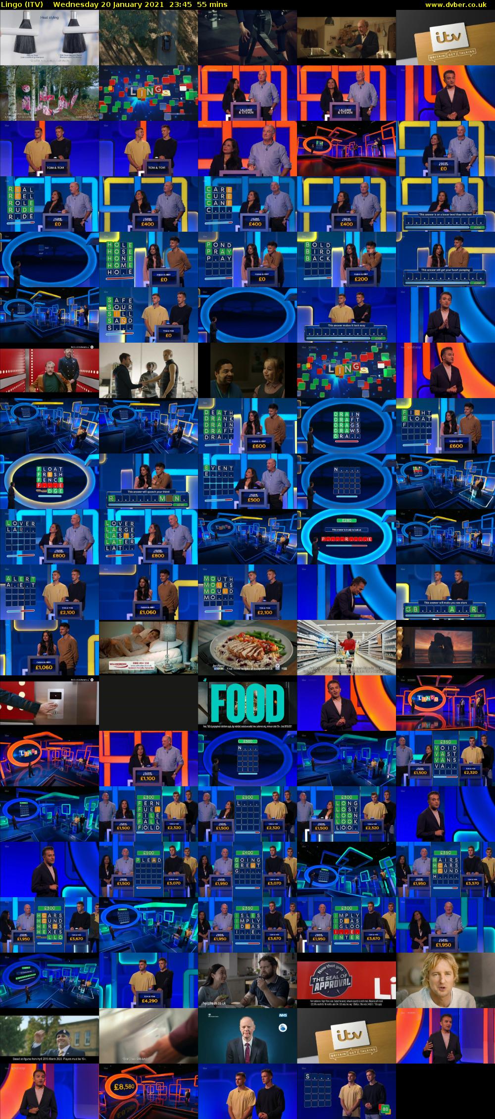 Lingo (ITV) Wednesday 20 January 2021 23:45 - 00:40