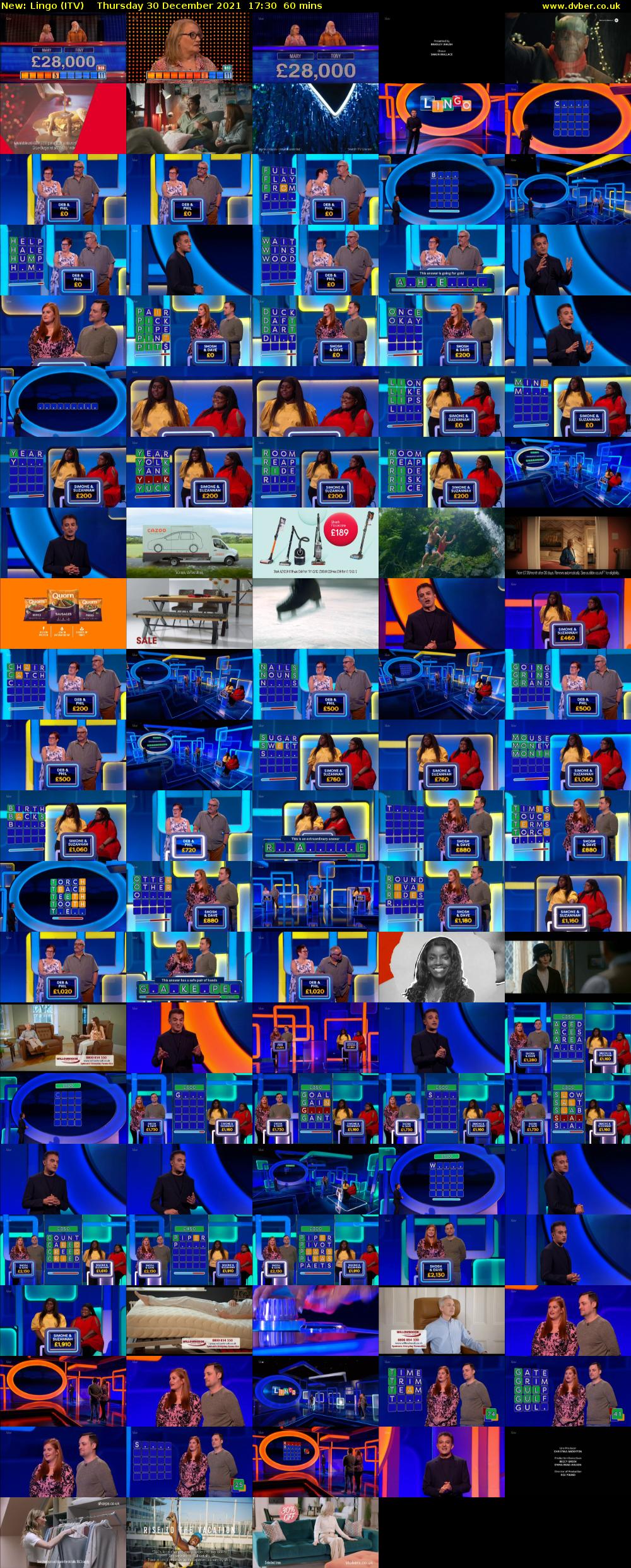 Lingo (ITV) Thursday 30 December 2021 17:30 - 18:30