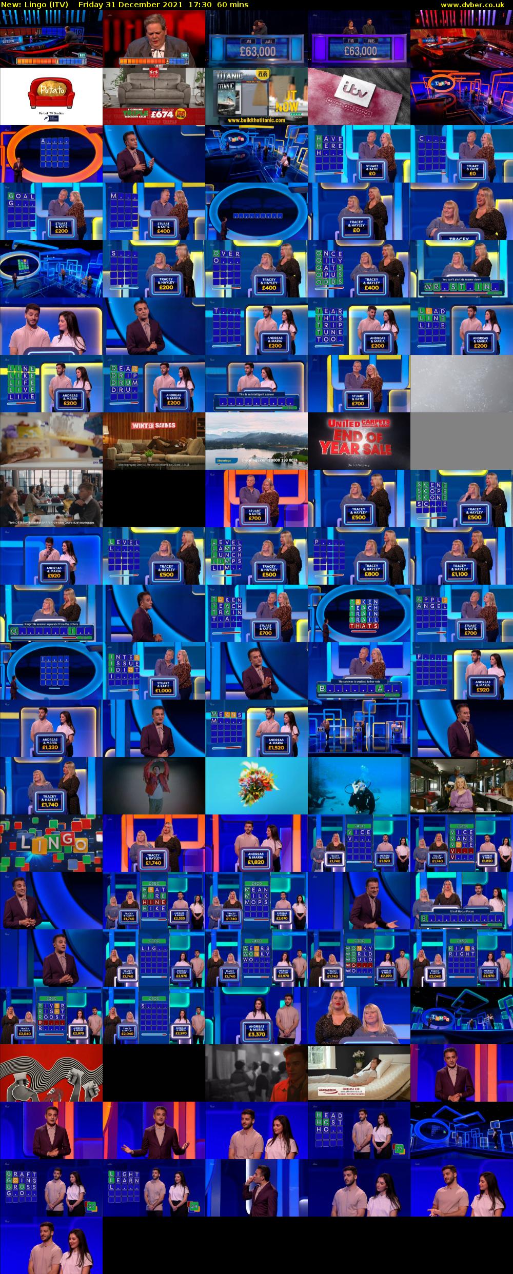 Lingo (ITV) Friday 31 December 2021 17:30 - 18:30