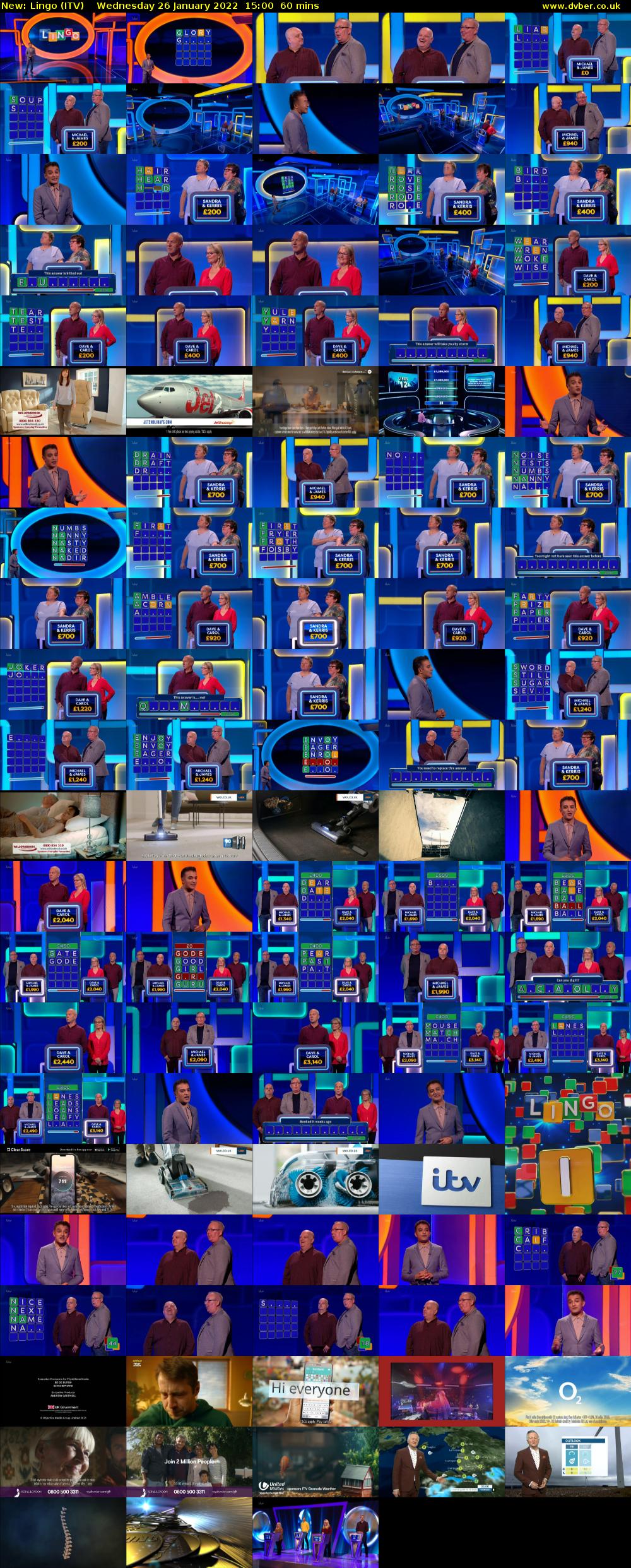 Lingo (ITV) Wednesday 26 January 2022 15:00 - 16:00