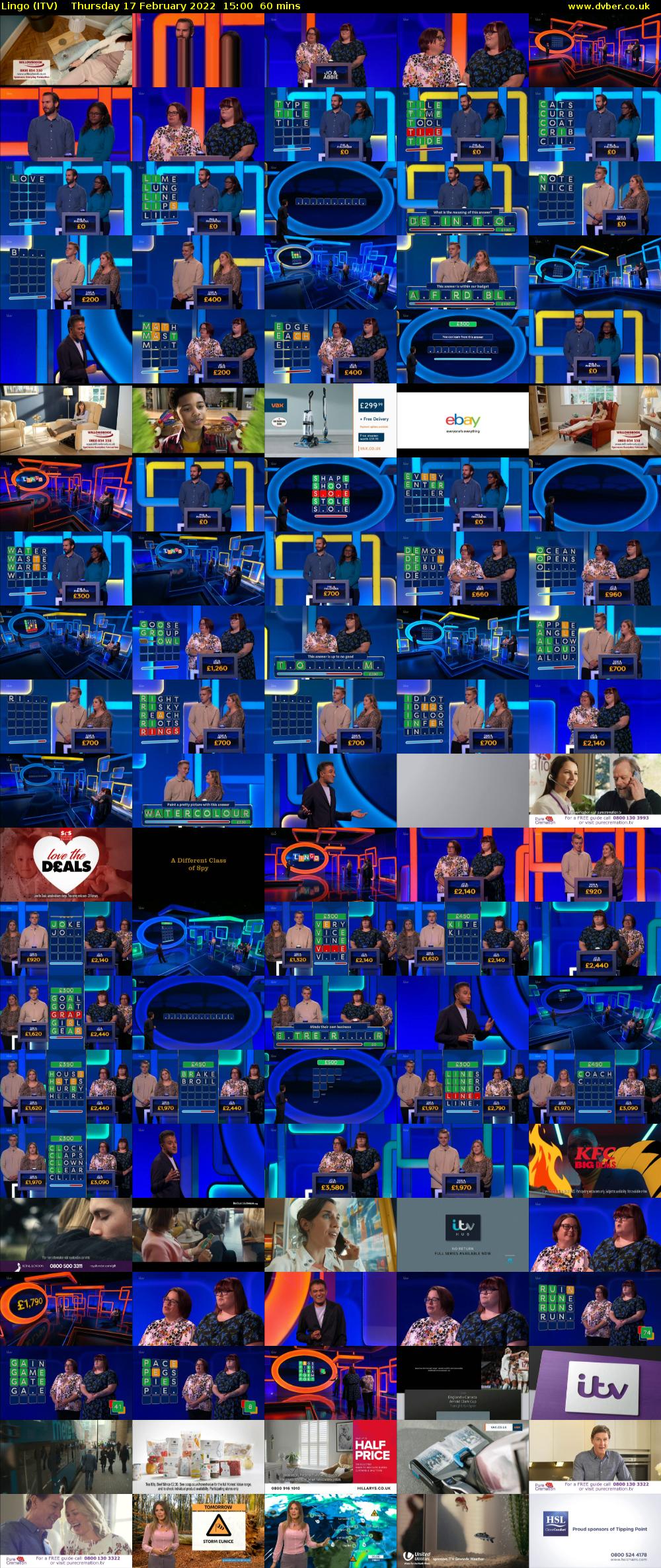 Lingo (ITV) Thursday 17 February 2022 15:00 - 16:00