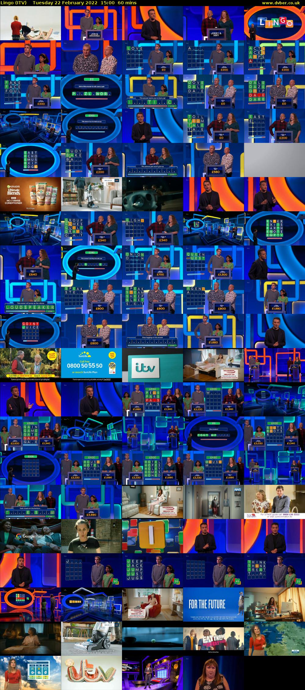 Lingo (ITV) Tuesday 22 February 2022 15:00 - 16:00