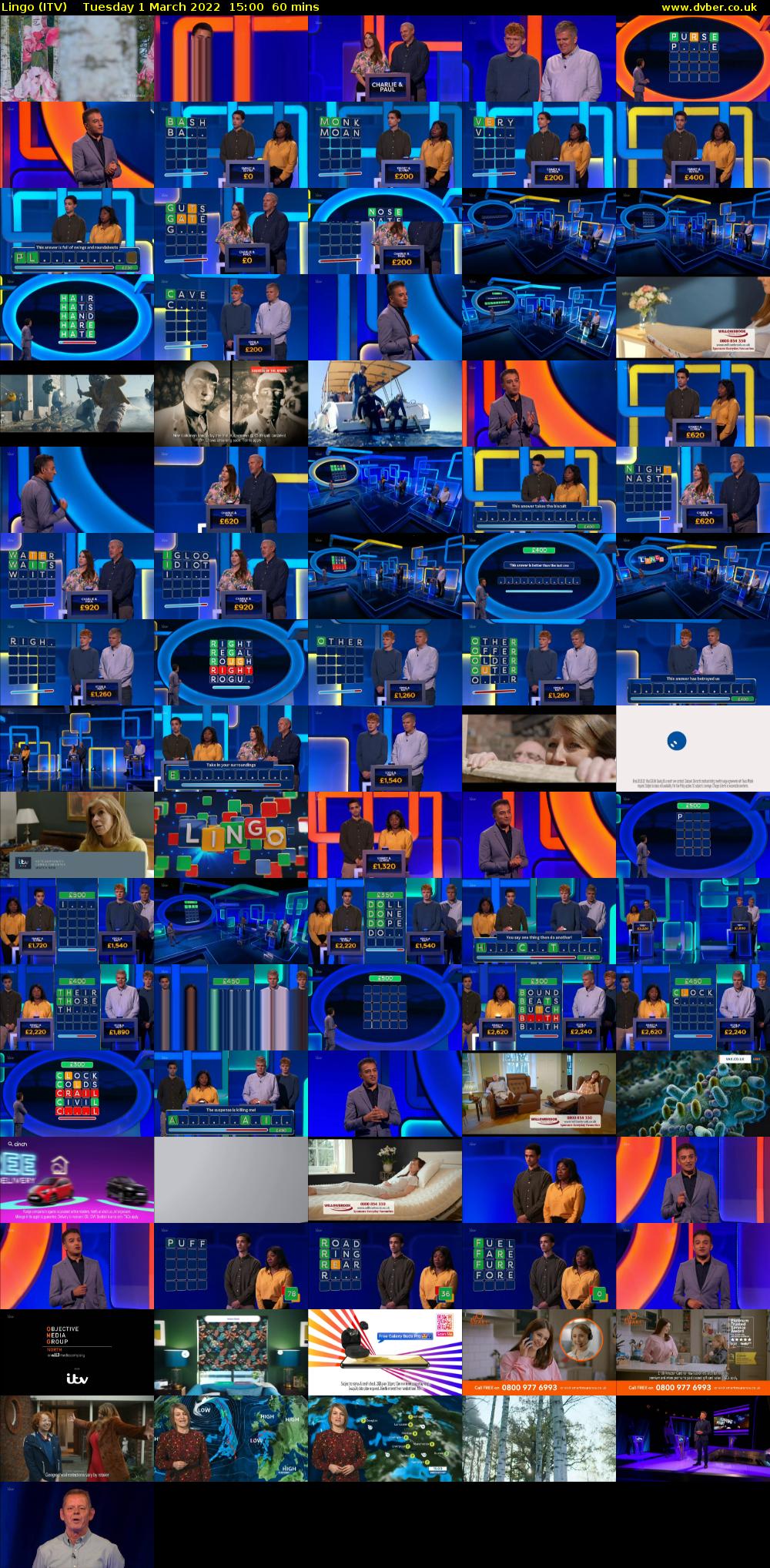 Lingo (ITV) Tuesday 1 March 2022 15:00 - 16:00