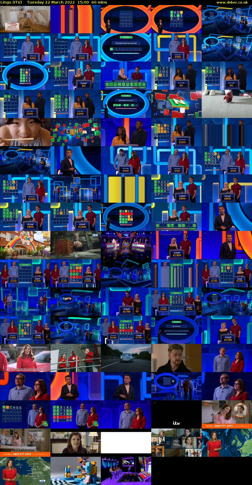 Lingo (ITV) Tuesday 22 March 2022 15:00 - 16:00