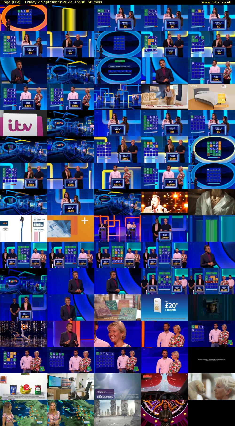 Lingo (ITV) Friday 2 September 2022 15:00 - 16:00