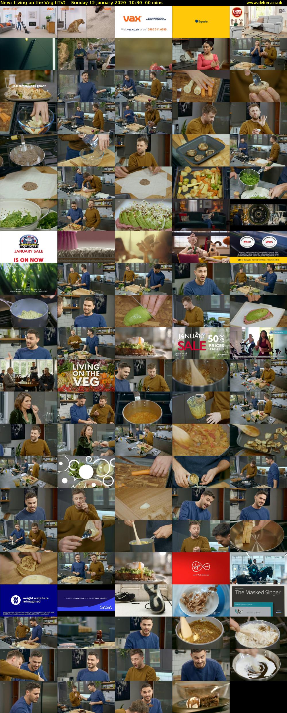 Living on the Veg (ITV) Sunday 12 January 2020 10:30 - 11:30