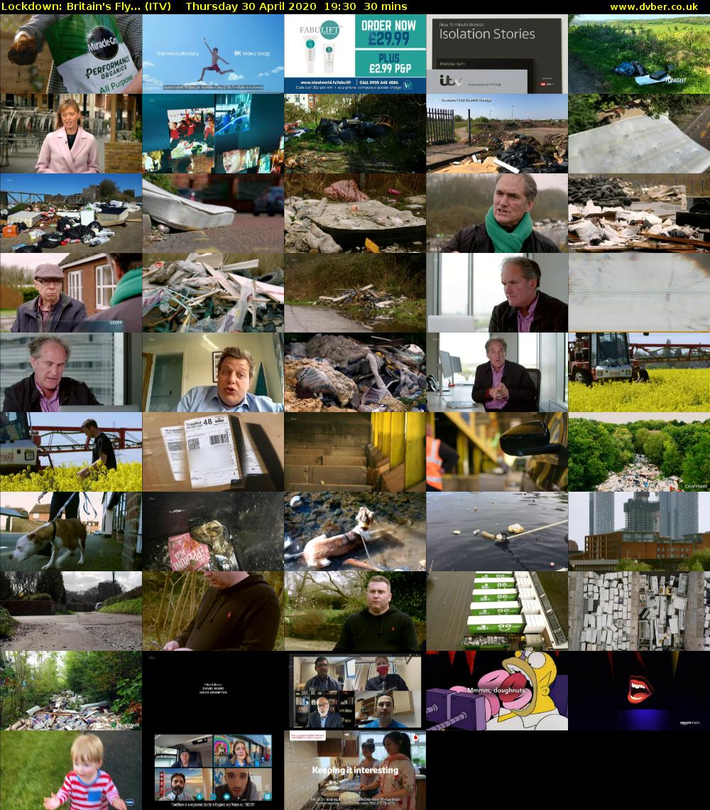 Lockdown: Britain's Fly... (ITV) Thursday 30 April 2020 19:30 - 20:00