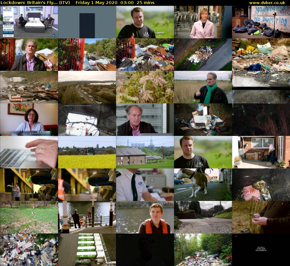 Lockdown: Britain's Fly... (ITV) Friday 1 May 2020 03:00 - 03:25