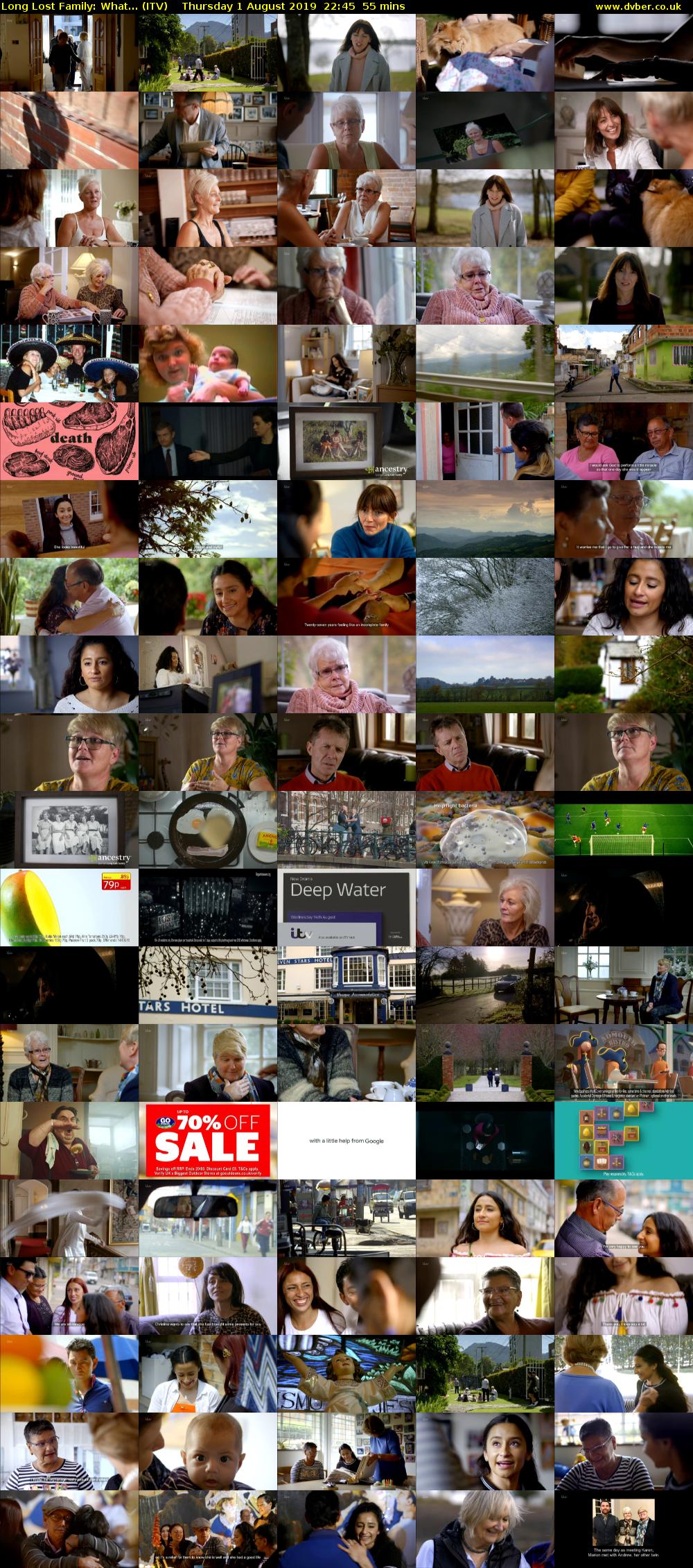 Long Lost Family: What... (ITV) Thursday 1 August 2019 22:45 - 23:40