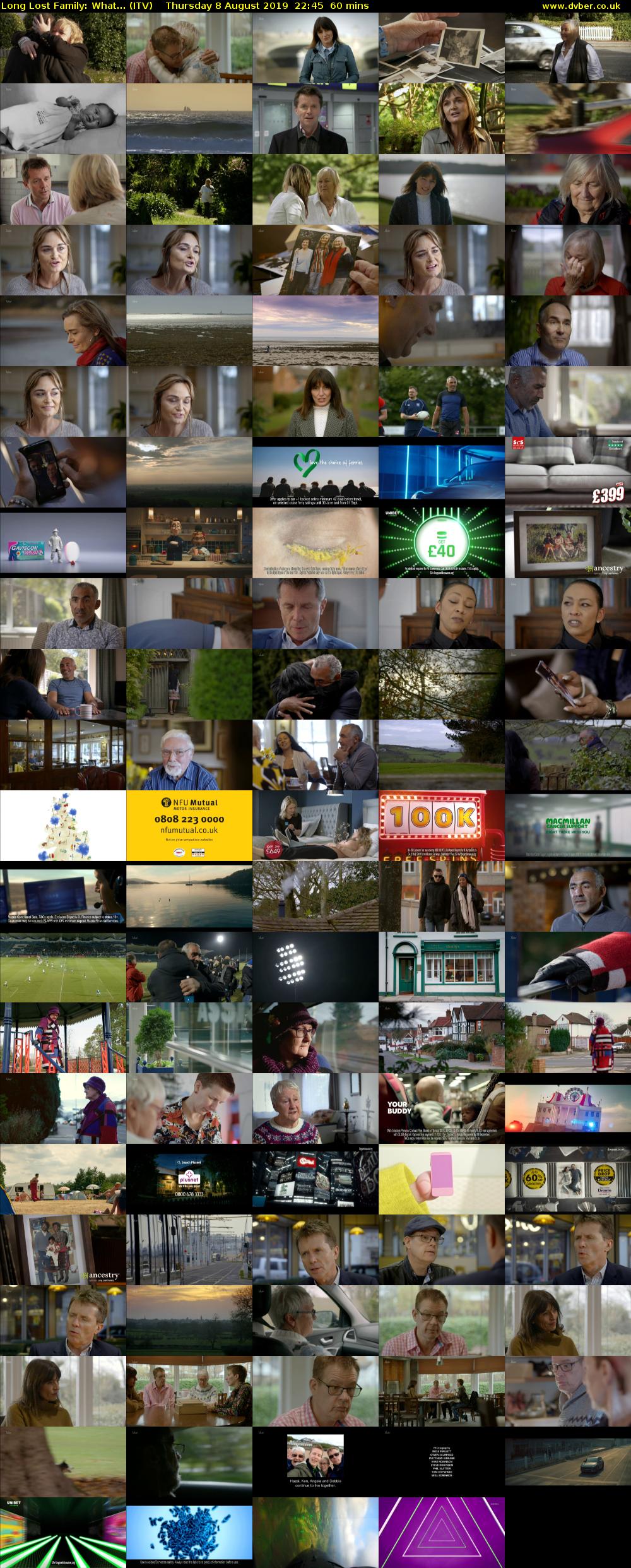 Long Lost Family: What... (ITV) Thursday 8 August 2019 22:45 - 23:45